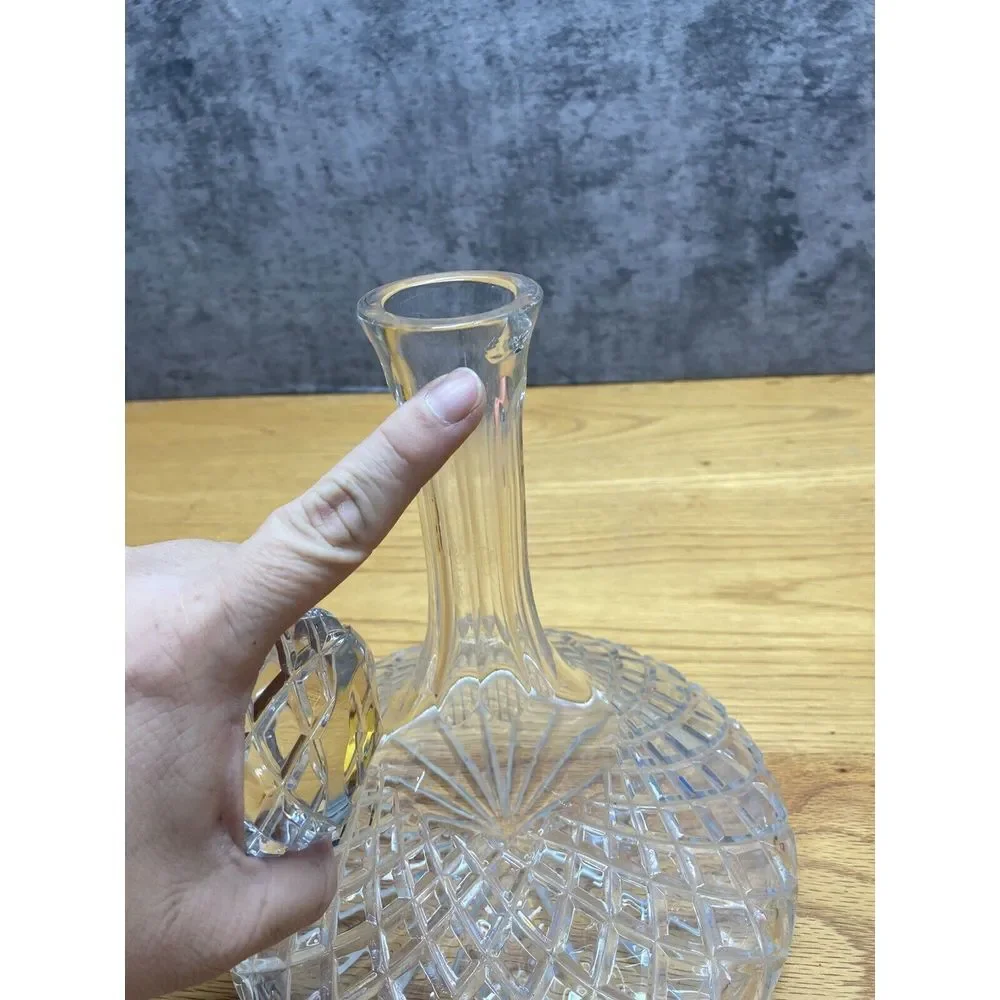 Vintage Large ‎ Waterford Crystal Ship Decanter With Stopper Beautiful (CHIPPED)